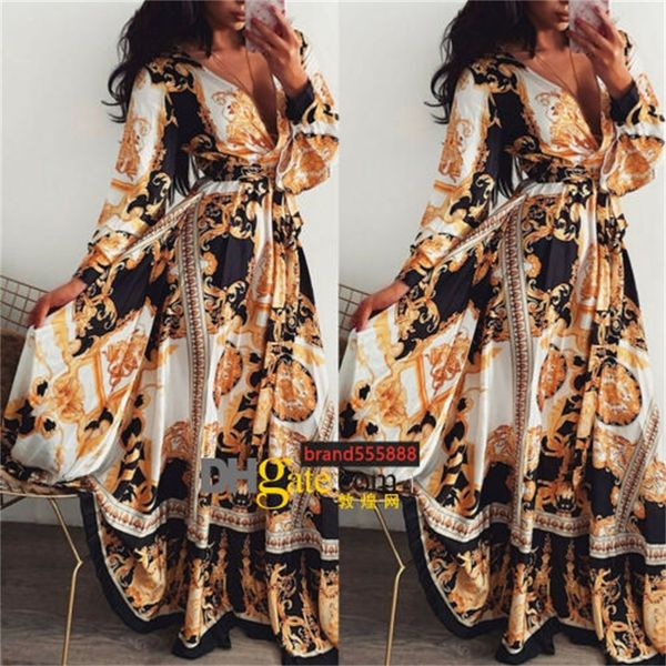 women boho wrap summer lond dress holiday maxi loose sundress floral print v-neck long sleeve elegante dresses cocktail party, Black;gray
women boho wrap summer lond dress holiday maxi loose sundress floral print v-neck long sleeve elegante dresses cocktail party, Black;gray