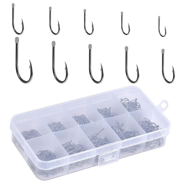 fishing hooks 100pcs set high carbon steel barbed fishhook jip carp fishingtackle box accessories
fishing hooks 100pcs set high carbon steel barbed fishhook jip carp fishingtackle box accessories