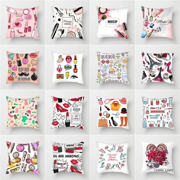 cushion/decorative pillow women's cosmetic make up print polyester home case sofa decoration cushion cover office chair car waist beddi
cushion/decorative pillow women's cosmetic make up print polyester home case sofa decoration cushion cover office chair car waist beddi