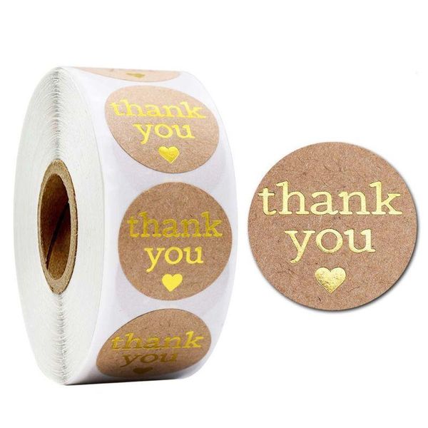gift wrap 4xfa 500pcs thank you kraft stickers with gold foil round seal label for shop handmae
gift wrap 4xfa 500pcs thank you kraft stickers with gold foil round seal label for shop handmae