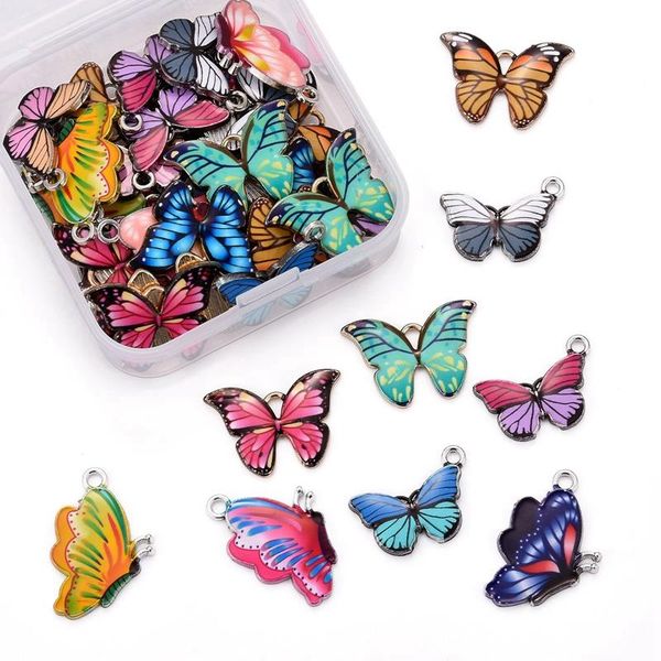 charms 48pcs/box 12 styles butterfly light gold printed alloy pendants with enamel for diy necklace bracelet earrings jewelry making, Bronze;silver
charms 48pcs/box 12 styles butterfly light gold printed alloy pendants with enamel for diy necklace bracelet earrings jewelry making, Bronze;silver