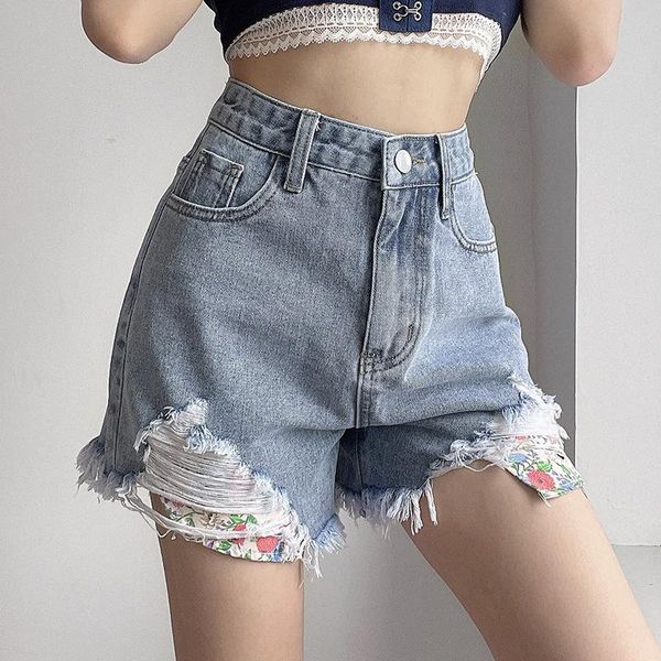 women's jeans ins fashion high waist cut pocket floral denim shorts summer 2021, Blue
women's jeans ins fashion high waist cut pocket floral denim shorts summer 2021, Blue