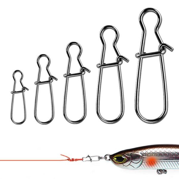 fishing hooks 50pcs stainless steel fishhook lure fast clip lock snap swivel solid rings bait safety snaps hook connector
fishing hooks 50pcs stainless steel fishhook lure fast clip lock snap swivel solid rings bait safety snaps hook connector