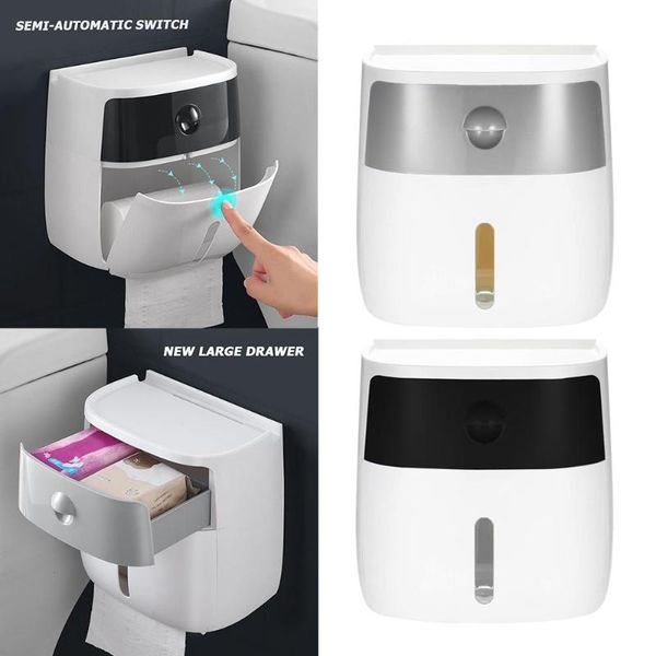 bathroom storage & organization waterproof tissue box wall mounted multifunctional toilet paper holder durable drawer
bathroom storage & organization waterproof tissue box wall mounted multifunctional toilet paper holder durable drawer