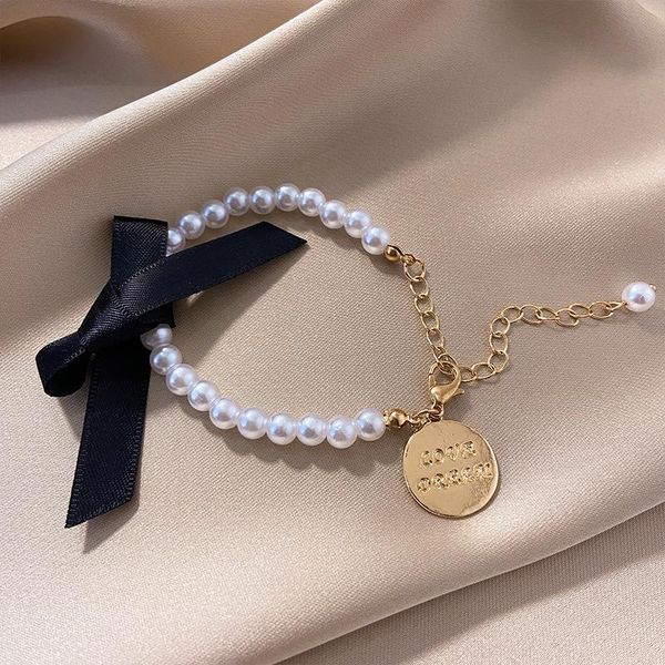 link, chain charm fashion elegant black wine red color bow freshwater pearl bracelet round letter for women girls party jewelry
link, chain charm fashion elegant black wine red color bow freshwater pearl bracelet round letter for women girls party jewelry