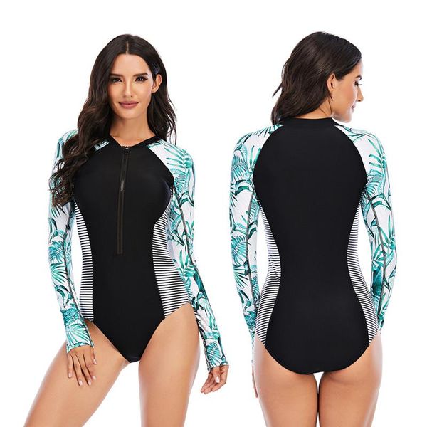 2021 new one piece long sleeved surf suit sunscreen beachwear women swimsuit spring diving suit swimsuit sexy
2021 new one piece long sleeved surf suit sunscreen beachwear women swimsuit spring diving suit swimsuit sexy