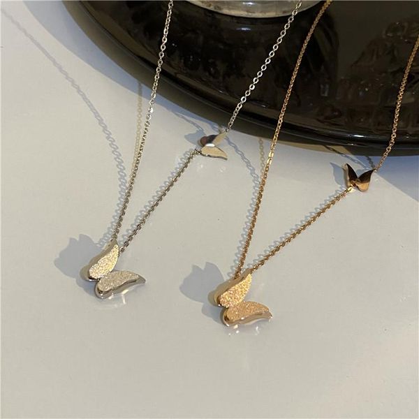 chains design and personality butterfly titanium steel necklace clavicle chain sen super fairy double disc female, Silver
chains design and personality butterfly titanium steel necklace clavicle chain sen super fairy double disc female, Silver