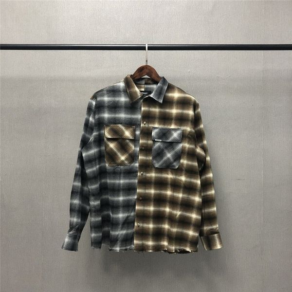 2021 new fw represent black brown check panel shirts men women pocket metal flannel long sleeve blouse inside tag 8ck4
2021 new fw represent black brown check panel shirts men women pocket metal flannel long sleeve blouse inside tag 8ck4