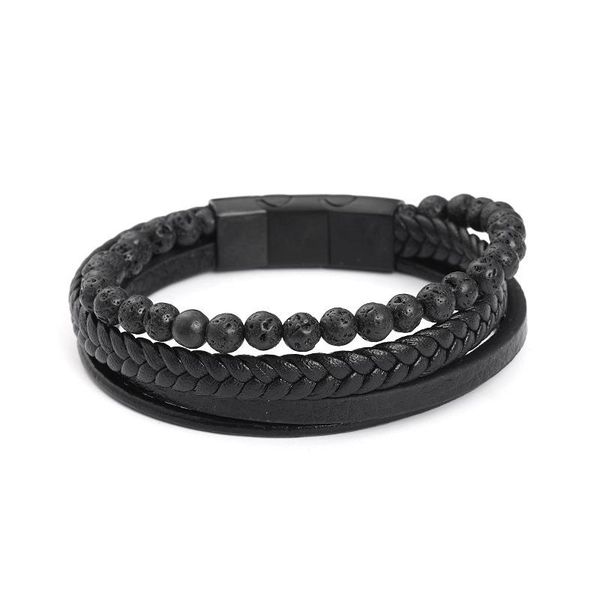 charm bracelets classical genuine leather with lava stone fashion stainless steel magnet clasp bangle for women jewelry birthday gift, Golden;silver
charm bracelets classical genuine leather with lava stone fashion stainless steel magnet clasp bangle for women jewelry birthday gift, Golden;silver