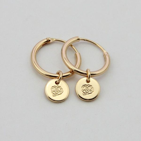 hoop & huggie birth flower earring gold peony round ear jewelry fashion birthday gift women year, Golden;silver
hoop & huggie birth flower earring gold peony round ear jewelry fashion birthday gift women year, Golden;silver
