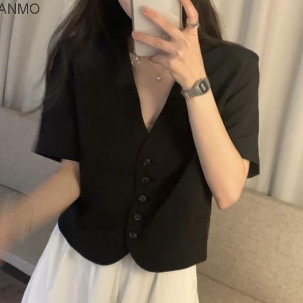 women's suits & blazers temperament v-neck black suit coat summer 2021 korean version loose and thin versatile small fashion, White;black
women's suits & blazers temperament v-neck black suit coat summer 2021 korean version loose and thin versatile small fashion, White;black