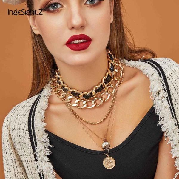 ingesight.z 3pcs/lot vintage multi layer curb cuban thick choker necklace statement virgin mary pendant necklace women jewelry, Golden;silver
ingesight.z 3pcs/lot vintage multi layer curb cuban thick choker necklace statement virgin mary pendant necklace women jewelry, Golden;silver