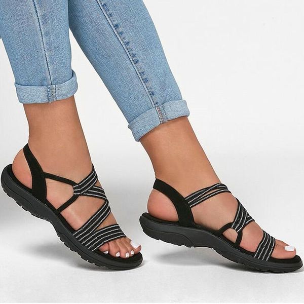 sandals summer women casual shoes platform sandalias slip-on flat solid color outdoor beach chaussure femme for 2021, Black
sandals summer women casual shoes platform sandalias slip-on flat solid color outdoor beach chaussure femme for 2021, Black