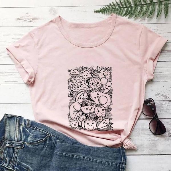 women's t-shirt fruits doodles100%cotton women tshirt nature funny summer casual o-neck short sleeve aesthetic hipster vegan tee, White
women's t-shirt fruits doodles100%cotton women tshirt nature funny summer casual o-neck short sleeve aesthetic hipster vegan tee, White