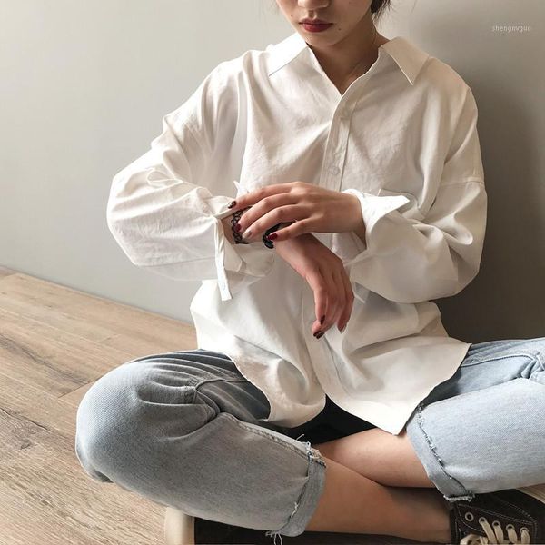 women's blouses & shirts shirt cotton feeling 2021 spring profile long-sleeved fashion temperament all-match casual retro loose q050, White
women's blouses & shirts shirt cotton feeling 2021 spring profile long-sleeved fashion temperament all-match casual retro loose q050, White
