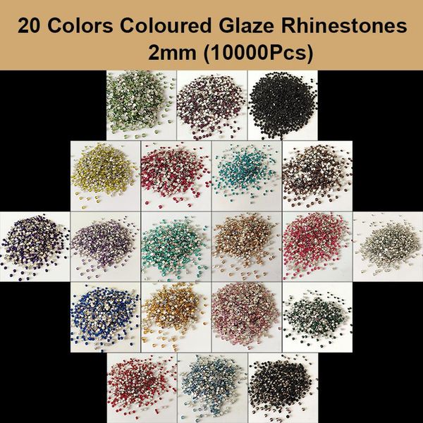 nail art decorations 20 colors ss6 2mm resin rhinestone 10000pcs/bag glass surface 14 facets diy telephone gemstone jewelry, Silver;gold
nail art decorations 20 colors ss6 2mm resin rhinestone 10000pcs/bag glass surface 14 facets diy telephone gemstone jewelry, Silver;gold
