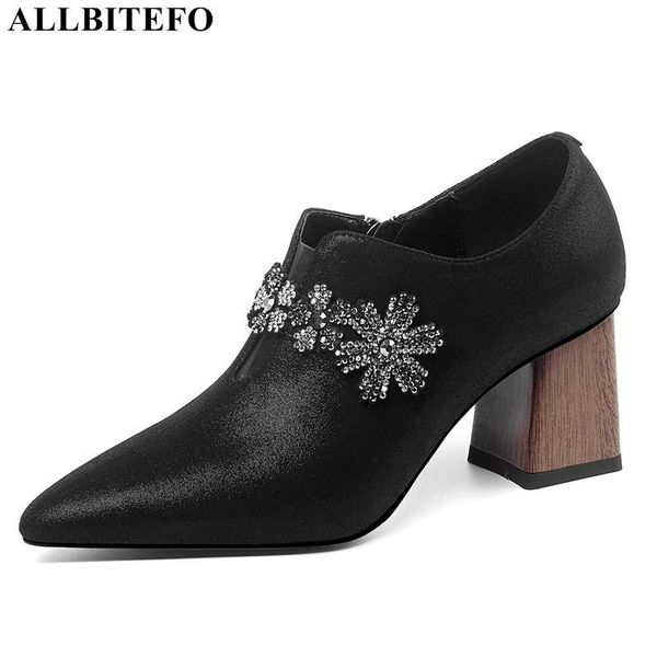 dress shoes allbitefo natural genuine leather high heel rhinestone design fashion casual cow women heels, Black
dress shoes allbitefo natural genuine leather high heel rhinestone design fashion casual cow women heels, Black