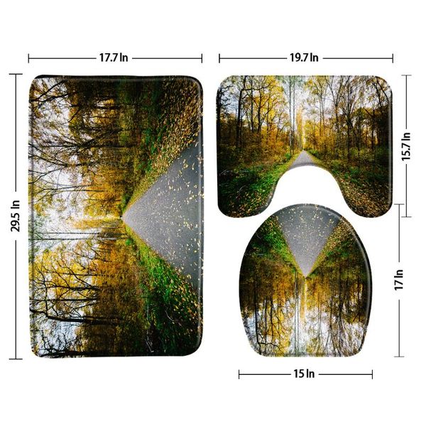 bath mats autumn forest road mat three-piece set idyllic non-slip bathroom rug carpet toilet cover u-shaped pad product
bath mats autumn forest road mat three-piece set idyllic non-slip bathroom rug carpet toilet cover u-shaped pad product