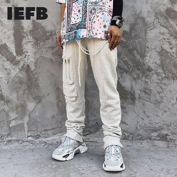 men's pants iefb high street multi pocket functional overalls streetwear hip hop causal sports elastic waist sweapants 9y6286, Black
men's pants iefb high street multi pocket functional overalls streetwear hip hop causal sports elastic waist sweapants 9y6286, Black