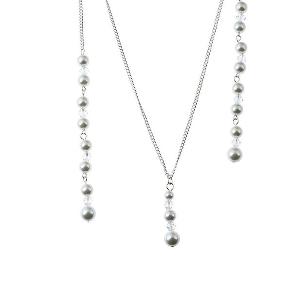 pendant necklaces simulated pearls long elegant tassel at the back fashion bijoux for bride wedding necklace colar, Silver
pendant necklaces simulated pearls long elegant tassel at the back fashion bijoux for bride wedding necklace colar, Silver