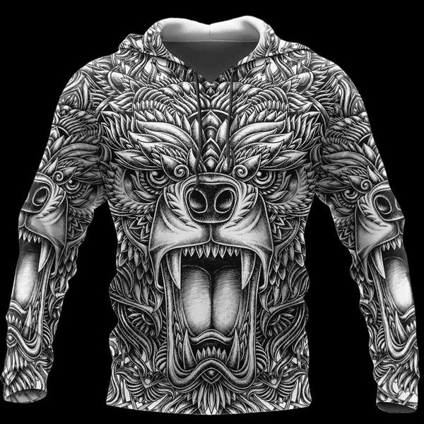 men's hoodies & sweatshirts bear tattoo 3d print spring comfortable hooded pullover fall fashion zip oversized streetwear casual, Black
men's hoodies & sweatshirts bear tattoo 3d print spring comfortable hooded pullover fall fashion zip oversized streetwear casual, Black