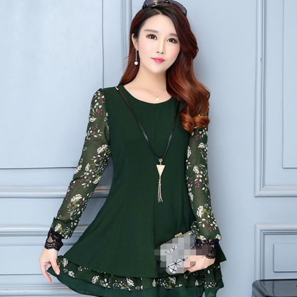 women's blouses & shirts 2021 slim women ruffles printed chiffon shirt elegant long sleeve blusas femininas aq804, White
women's blouses & shirts 2021 slim women ruffles printed chiffon shirt elegant long sleeve blusas femininas aq804, White