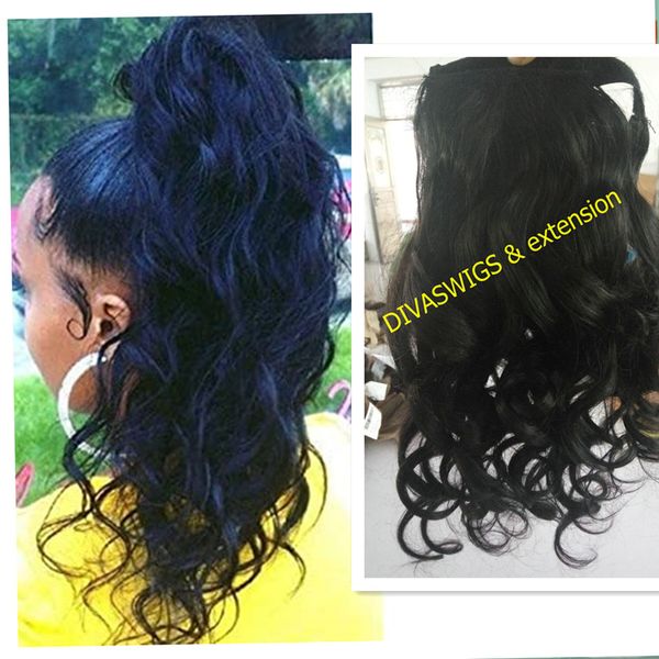 16 inch clip in ponytail extension wrap around long wavy curly pony tail hair fluffy human hairpiece for women jet black 120g
16 inch clip in ponytail extension wrap around long wavy curly pony tail hair fluffy human hairpiece for women jet black 120g