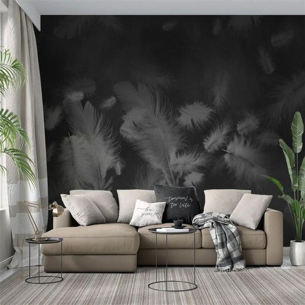 wallpapers 3d mural wallpaper nordic black and white gray feather background wall children's room baby po
wallpapers 3d mural wallpaper nordic black and white gray feather background wall children's room baby po