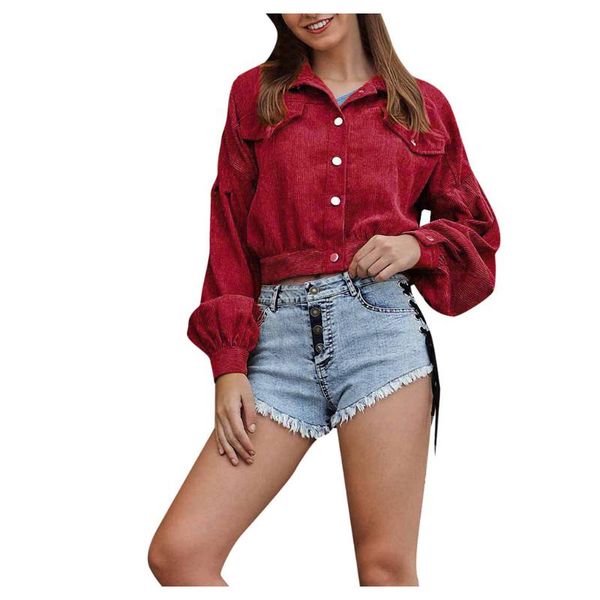 women's jackets 2021 women cropped corduroy coat jacket short retro casual colorful button with pocket streetwear outwear, Black;brown
women's jackets 2021 women cropped corduroy coat jacket short retro casual colorful button with pocket streetwear outwear, Black;brown