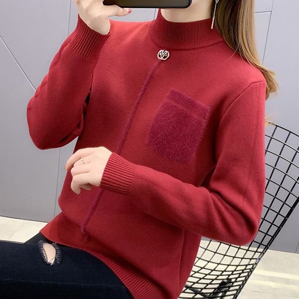 new 2021 autumn winter solid knitted jumpers for women thick fleece long sleeve female sweater half neck basic ladies pullovers musz, White;black
new 2021 autumn winter solid knitted jumpers for women thick fleece long sleeve female sweater half neck basic ladies pullovers musz, White;black