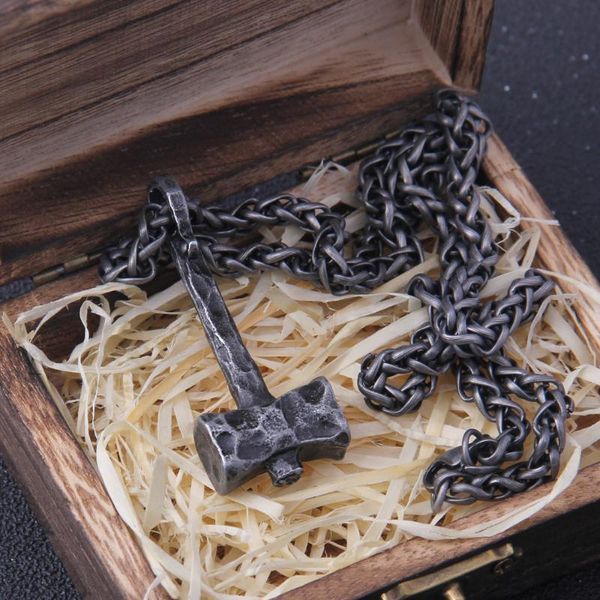 brand necklace iron color viking hammer pendant with stainless steel chain as men gift, Silver
brand necklace iron color viking hammer pendant with stainless steel chain as men gift, Silver