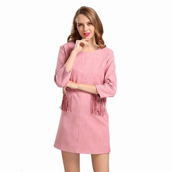 blue faux women dress pocket tassels fringed pink black suede dress vestidos vintage mini dress autumn, Black;gray
blue faux women dress pocket tassels fringed pink black suede dress vestidos vintage mini dress autumn, Black;gray