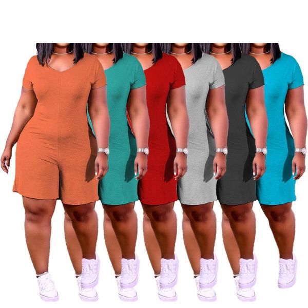women's tracksuits solid color jumpsuit european and american style women summer fashion v-neck pocket sports leisure suit, Gray
women's tracksuits solid color jumpsuit european and american style women summer fashion v-neck pocket sports leisure suit, Gray