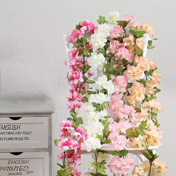 decorative flowers & wreaths artificial blossom vine hanging wall for wedding fake silk garland decoration flower home x1f5
decorative flowers & wreaths artificial blossom vine hanging wall for wedding fake silk garland decoration flower home x1f5