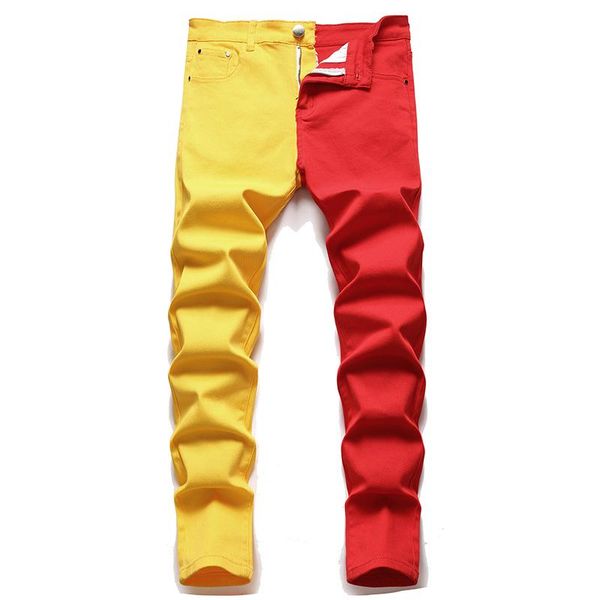 men's jeans street fashion autumn and winter stitching trend micro-elastic slim-fit multi-, Blue
men's jeans street fashion autumn and winter stitching trend micro-elastic slim-fit multi-, Blue