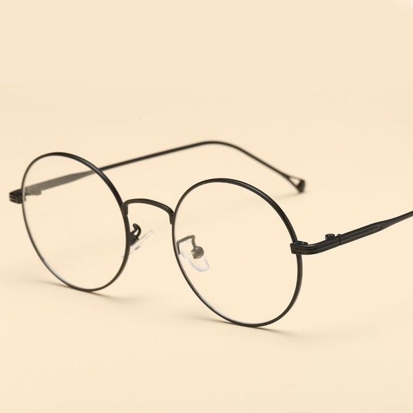 fashion sunglasses frames literary retro eyeglass frame ultra-light fine edge metal alloy myopic round glasses male flat mirror female tide, Black
fashion sunglasses frames literary retro eyeglass frame ultra-light fine edge metal alloy myopic round glasses male flat mirror female tide, Black