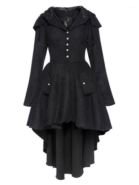 women's trench coats gothic black women coat hooded long sleeve pocket thick slim mid length lace up bowknot vintage female casual wint, Tan;black
women's trench coats gothic black women coat hooded long sleeve pocket thick slim mid length lace up bowknot vintage female casual wint, Tan;black