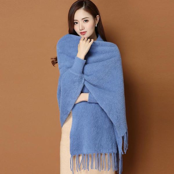 scarves qila wholesale retro loose mink velvet solid color knit women ponchos wraps ladies long shawls with sleeves mujer, Blue;gray
scarves qila wholesale retro loose mink velvet solid color knit women ponchos wraps ladies long shawls with sleeves mujer, Blue;gray