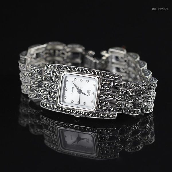 limited edition classic elegant s925 silver pure thai bracelet watches thailand square rhinestone bangle dresswatch wristwatches, Slivery;brown 
limited edition classic elegant s925 silver pure thai bracelet watches thailand square rhinestone bangle dresswatch wristwatches, Slivery;brown