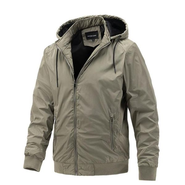 men's jackets windbreaker jacket spring autumn men outdoor military solid color hooded casual coat 2021 w2152, Black;brown
men's jackets windbreaker jacket spring autumn men outdoor military solid color hooded casual coat 2021 w2152, Black;brown