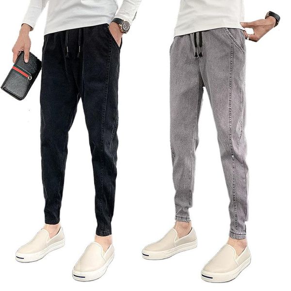 solid color slim fit small leg jeans pants men's korean fashion ins social youth net red harem in spring and summer, Black
solid color slim fit small leg jeans pants men's korean fashion ins social youth net red harem in spring and summer, Black