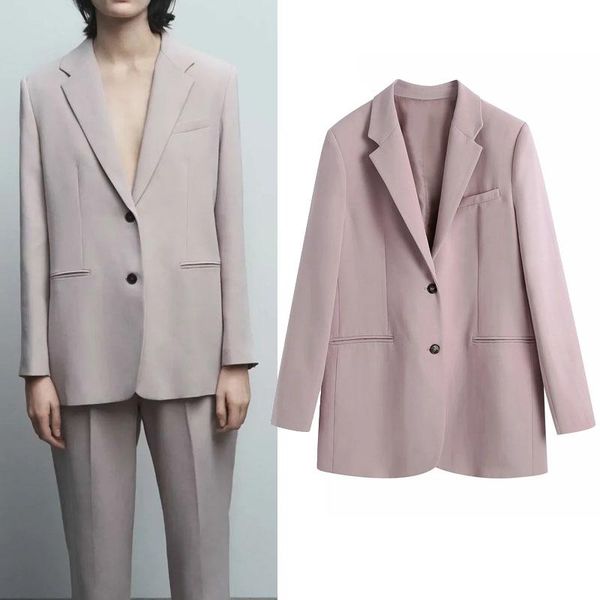 women's suits & blazers spring 2021 pink straight blazer woman casual lapel long sleeve jacket women fashion office pocket button up fe, White;black
women's suits & blazers spring 2021 pink straight blazer woman casual lapel long sleeve jacket women fashion office pocket button up fe, White;black