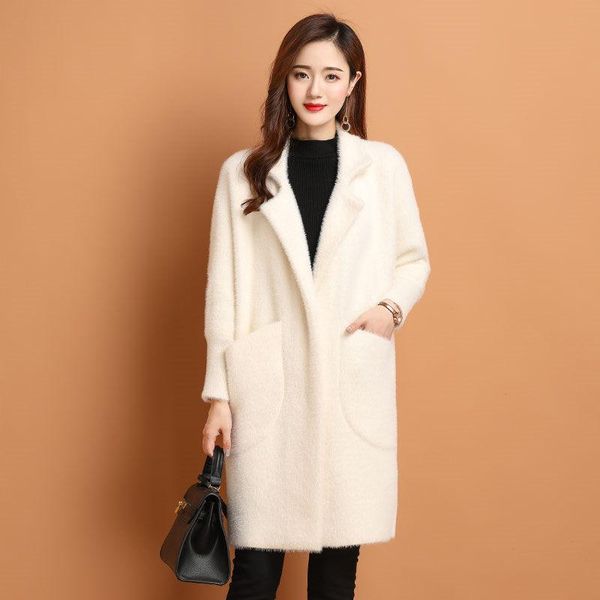 women's knits & tees solid sweater 2021 mid-length loose pockets long sleeve knitted female autumn winter jacket tide cardigan coat m48, White
women's knits & tees solid sweater 2021 mid-length loose pockets long sleeve knitted female autumn winter jacket tide cardigan coat m48, White