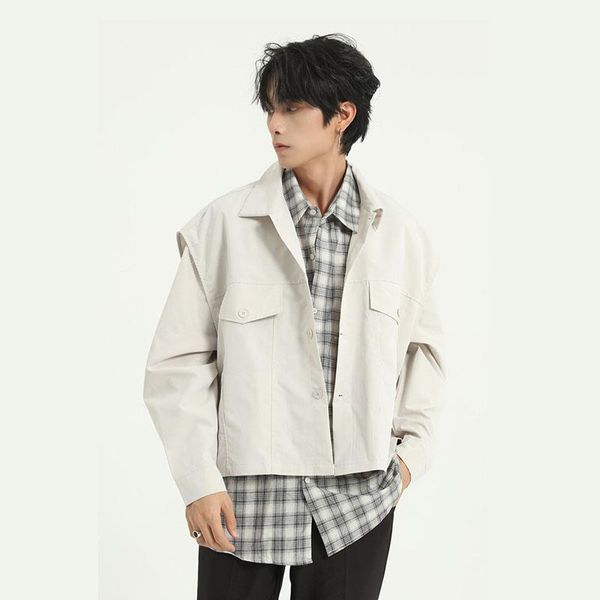 men's jackets men 2 pcs sets shirt+vest streetwear hip hop loose long sleeve casual plaid shirt jacket male coat outerwear, Black;brown
men's jackets men 2 pcs sets shirt+vest streetwear hip hop loose long sleeve casual plaid shirt jacket male coat outerwear, Black;brown