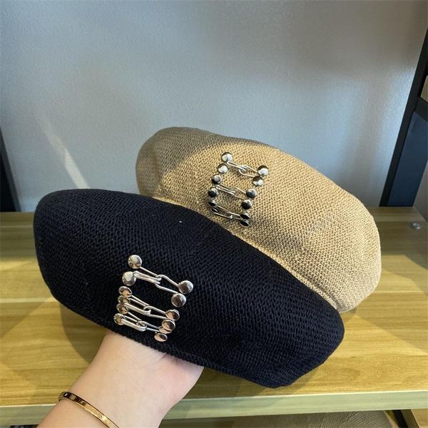 berets 202103-jx spring breathable knitting metal buckle beret hat men women leisure painter, Blue;gray
berets 202103-jx spring breathable knitting metal buckle beret hat men women leisure painter, Blue;gray
