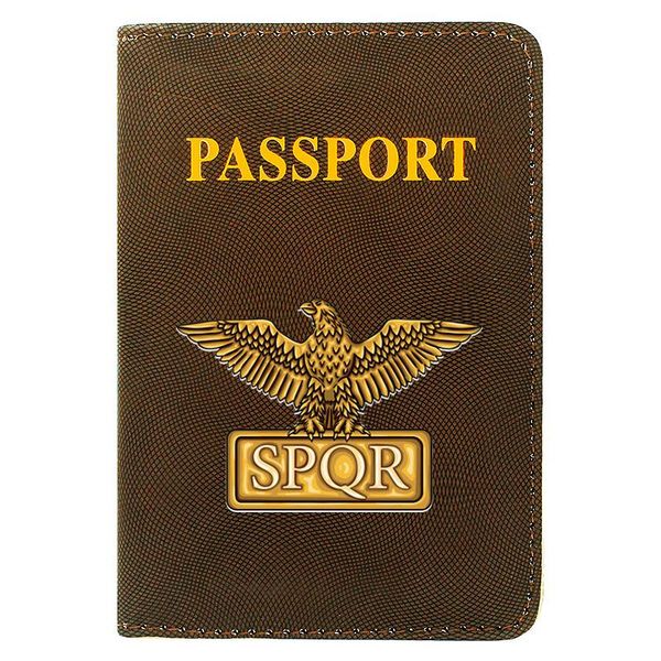 card holders classic senatus populusque romanus spqr symbol passport cover pu leather men women travel id holder case, Brown;gray
card holders classic senatus populusque romanus spqr symbol passport cover pu leather men women travel id holder case, Brown;gray