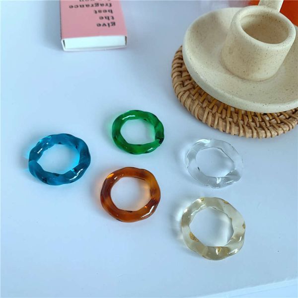 hbp fashion small group ins glass transparent multi color cool wind personality minimalist net red wave ring female, Silver
hbp fashion small group ins glass transparent multi color cool wind personality minimalist net red wave ring female, Silver
