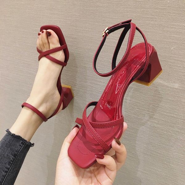 marlisasa women fashion wine red open toe square heel sandals lady cool yellow heel sandals sandales femmes g6311, Black
marlisasa women fashion wine red open toe square heel sandals lady cool yellow heel sandals sandales femmes g6311, Black