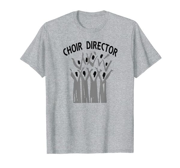 choir director chorus singing music t-shirt, White;black