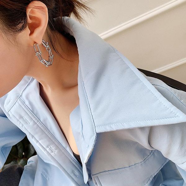 gsold trendy vintage geometric metal u-shaped hollow chain c shape hoop earring punk women gothic party simple jewelry, Golden;silver
gsold trendy vintage geometric metal u-shaped hollow chain c shape hoop earring punk women gothic party simple jewelry, Golden;silver